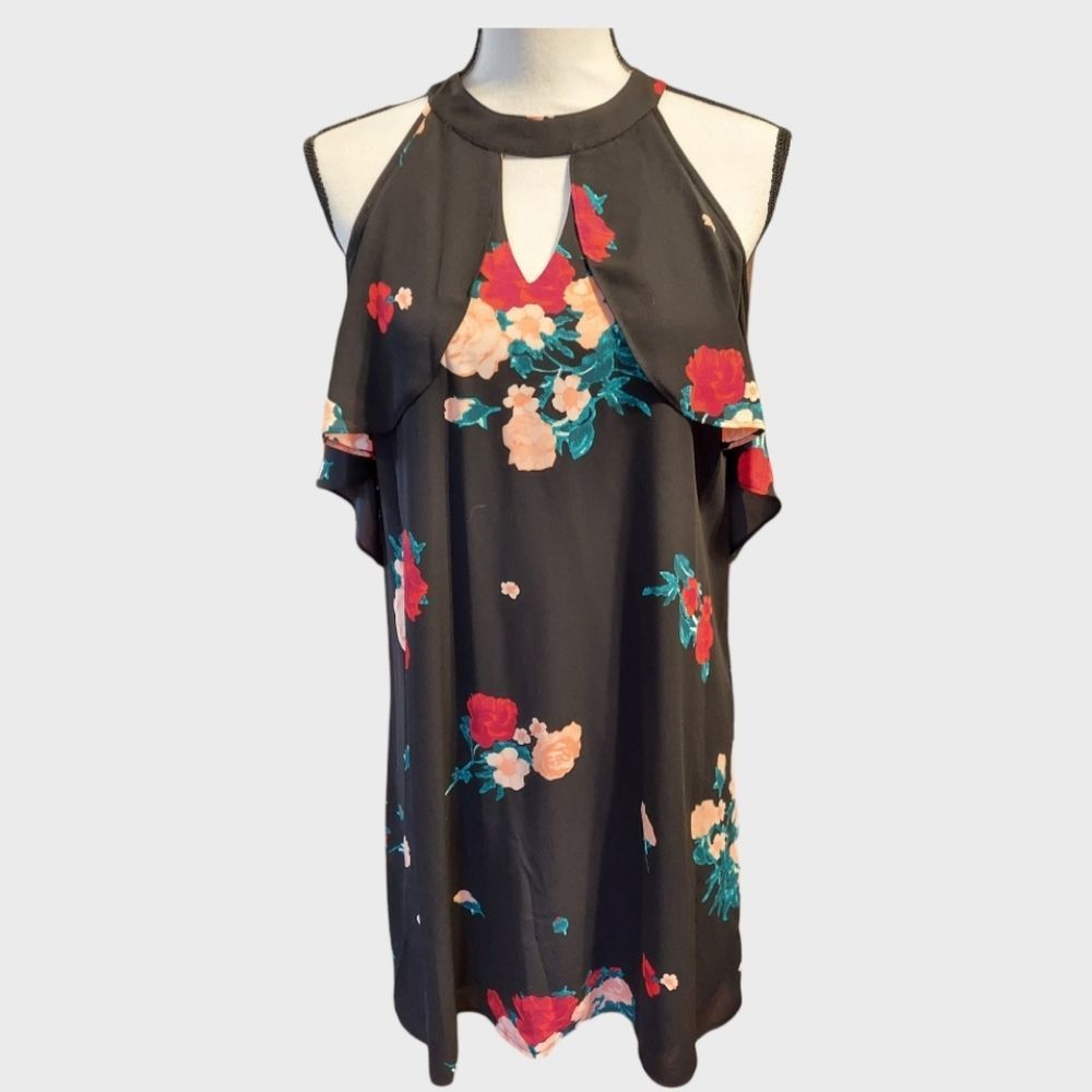 Candies dress. Black floral.  NWT. Size large
